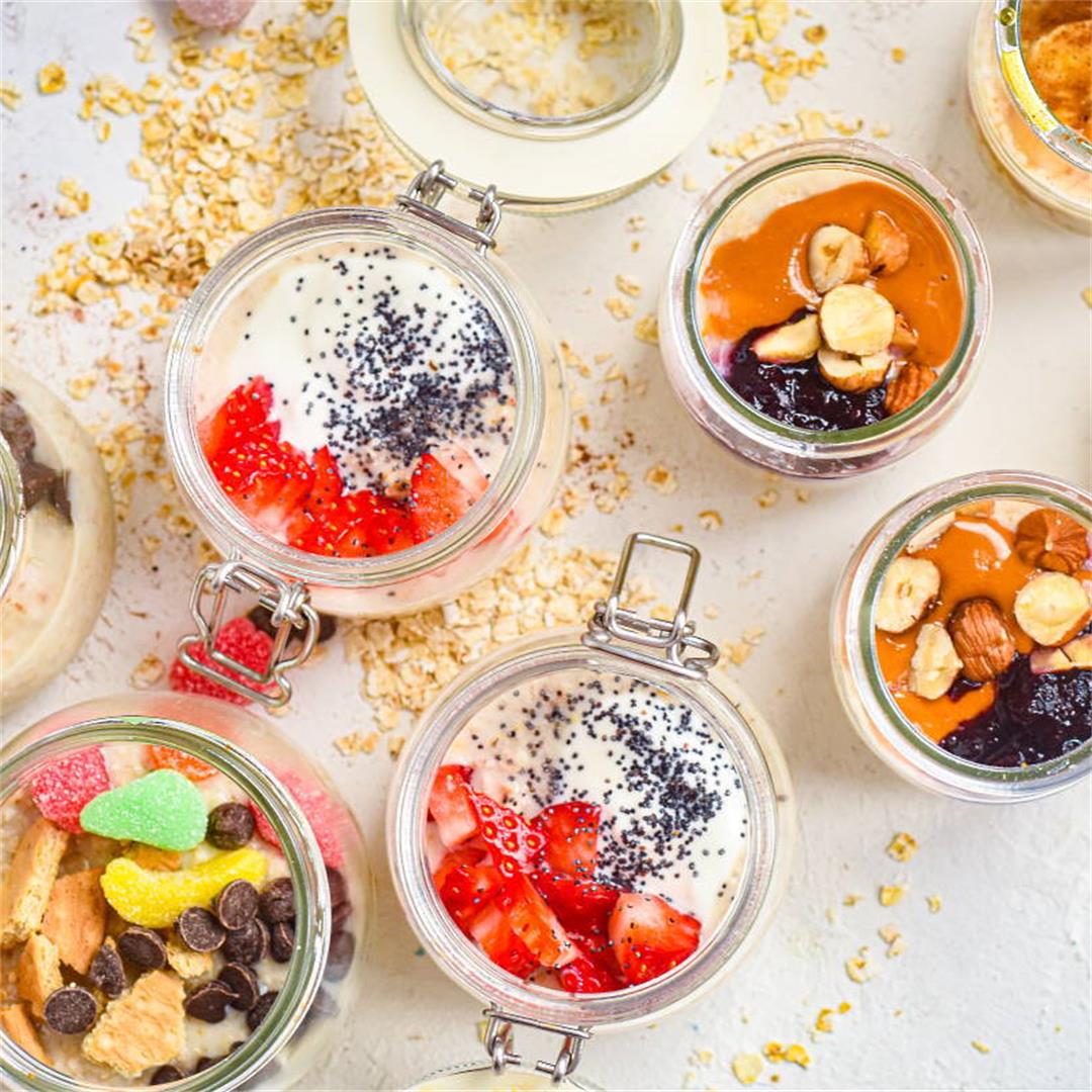 Breakfast Porridge Shots With 4 Tasty Toppings
