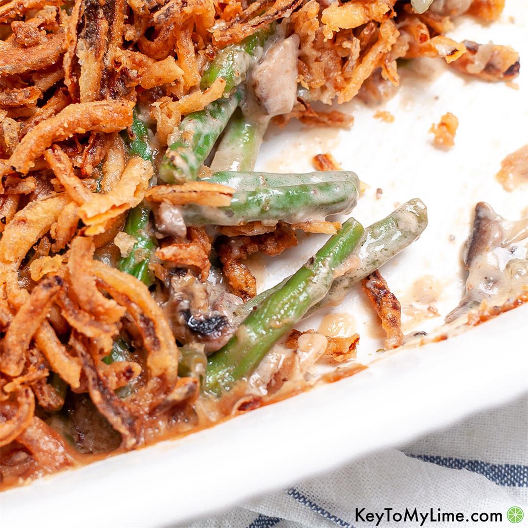 BEST Green Bean Casserole with Bacon {From Scratch}