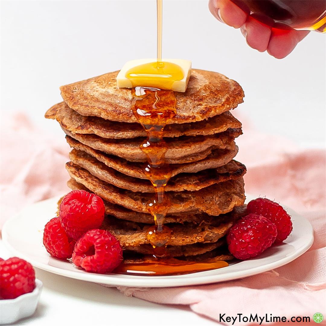 Oat Flour Pancakes Recipe {Vegan and Fluffy}