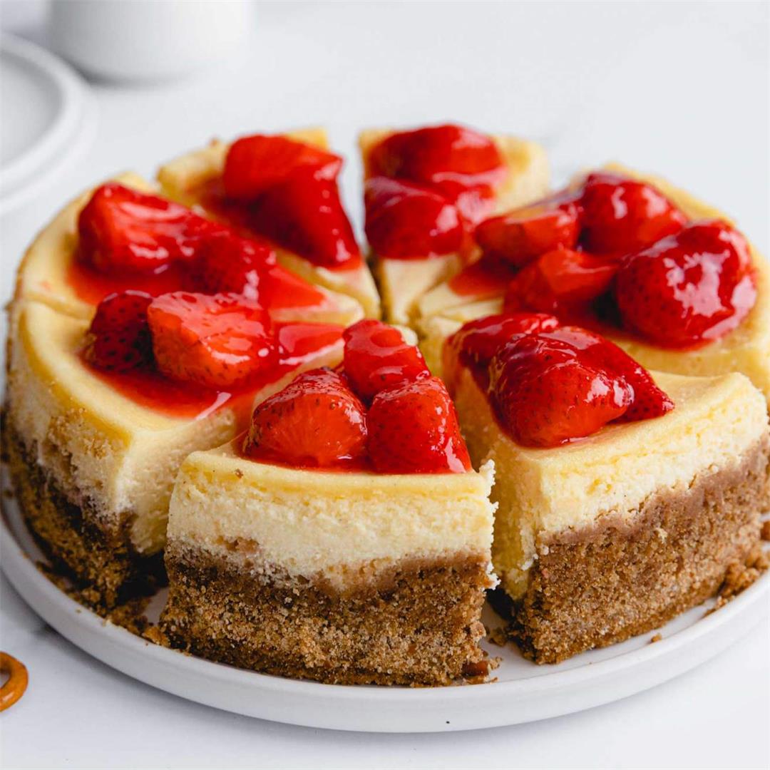 Strawberry Pretzel Cheesecake