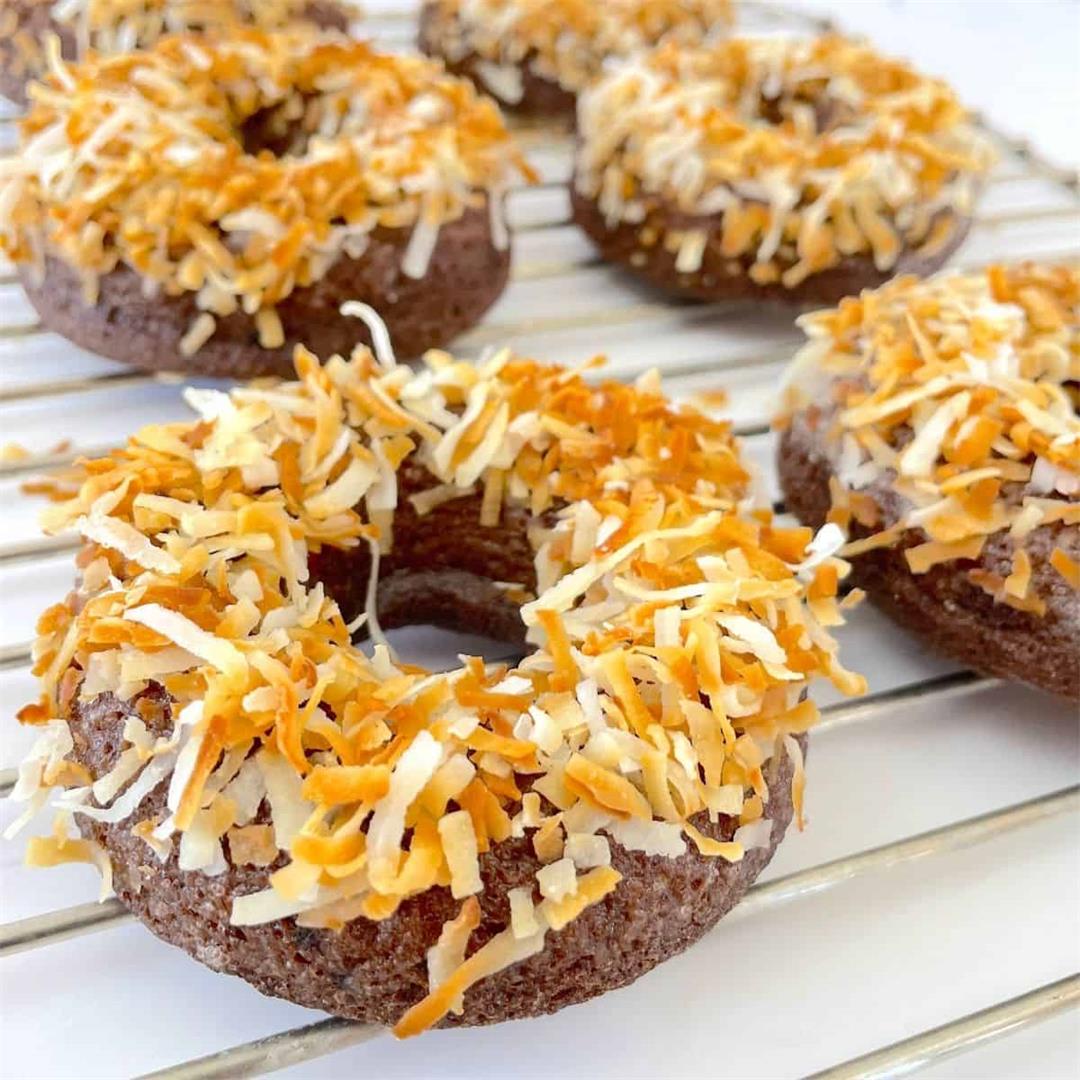 Low Carb Toasted Coconut Donuts