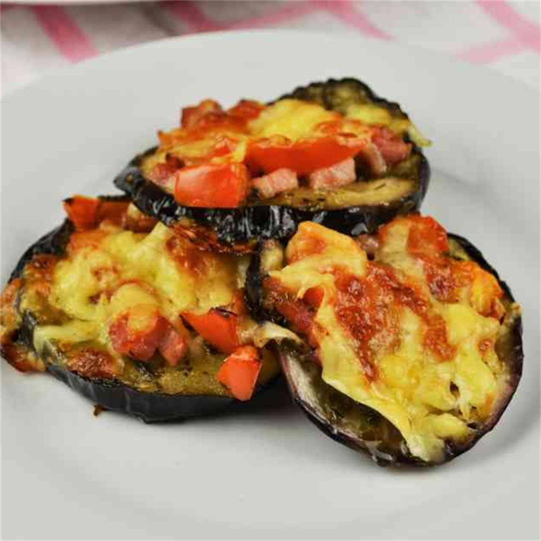 Mediterranean Roasted Eggplant Recipe-With Tomatoes & Cheese