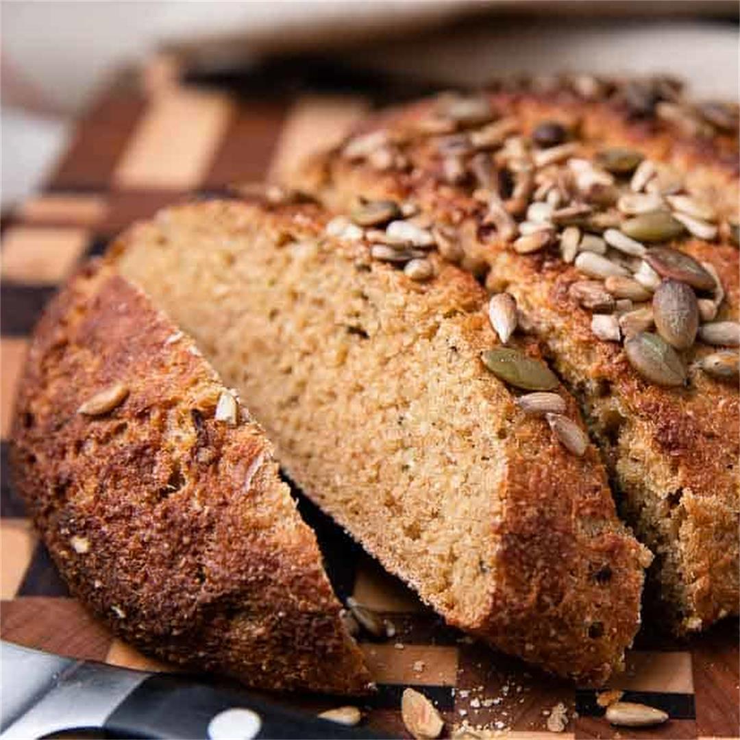 The Best Homemade No Knead Stone Ground Whole Wheat  Bread Reci