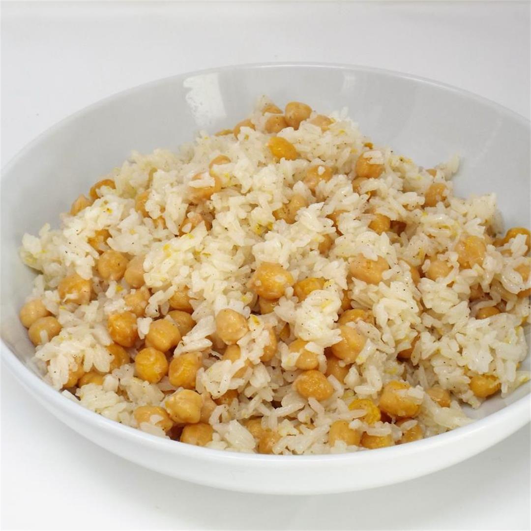 Chickpea and Lemon Rice Pilaf