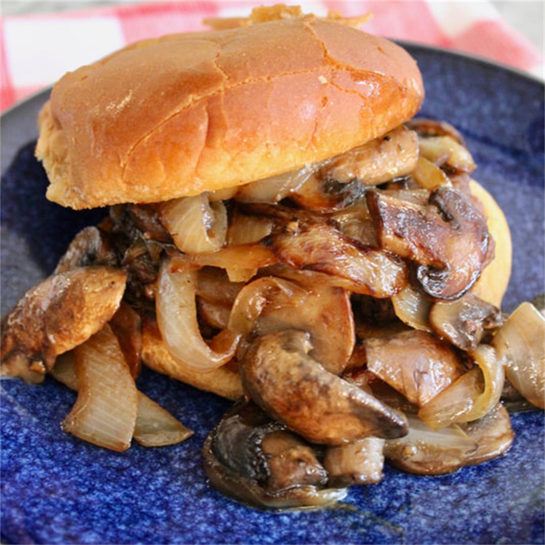 Fancy Sautéed Mushroom and Onion Hamburgers
