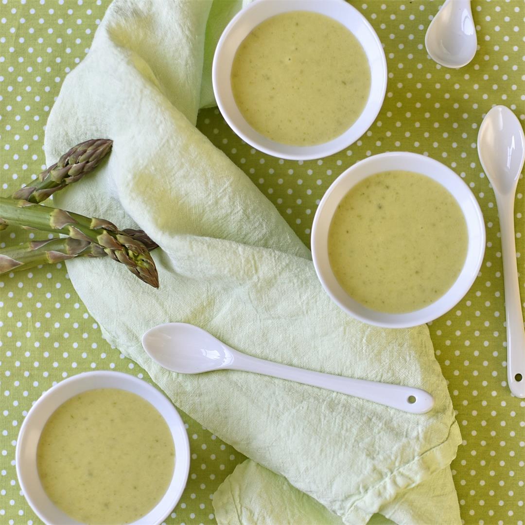 chilled asparagus, coconut and lemongrass soup