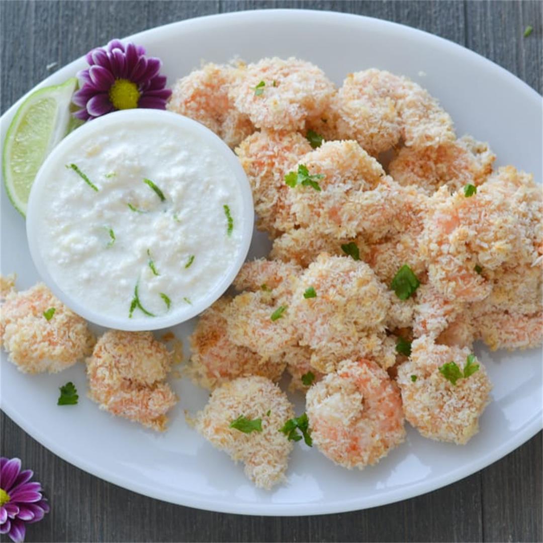 Baked Coconut Shrimp with Pina Colada Sauce