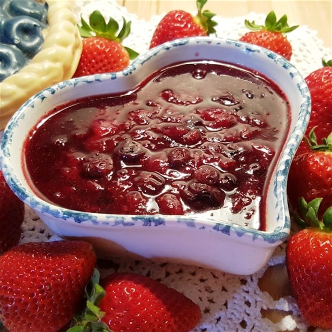 Pressure Cooker Fresh Berry Compote (Stewed Fruit)