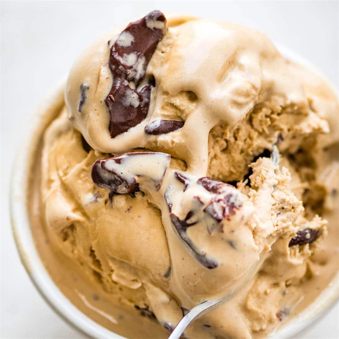 Espresso Ice Cream with Dark Chocolate Swirls