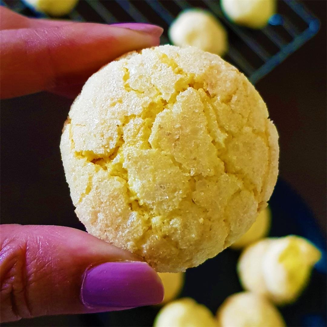 Mango Crinkle Cookies/ How To Make Eggless Mango Cookies |