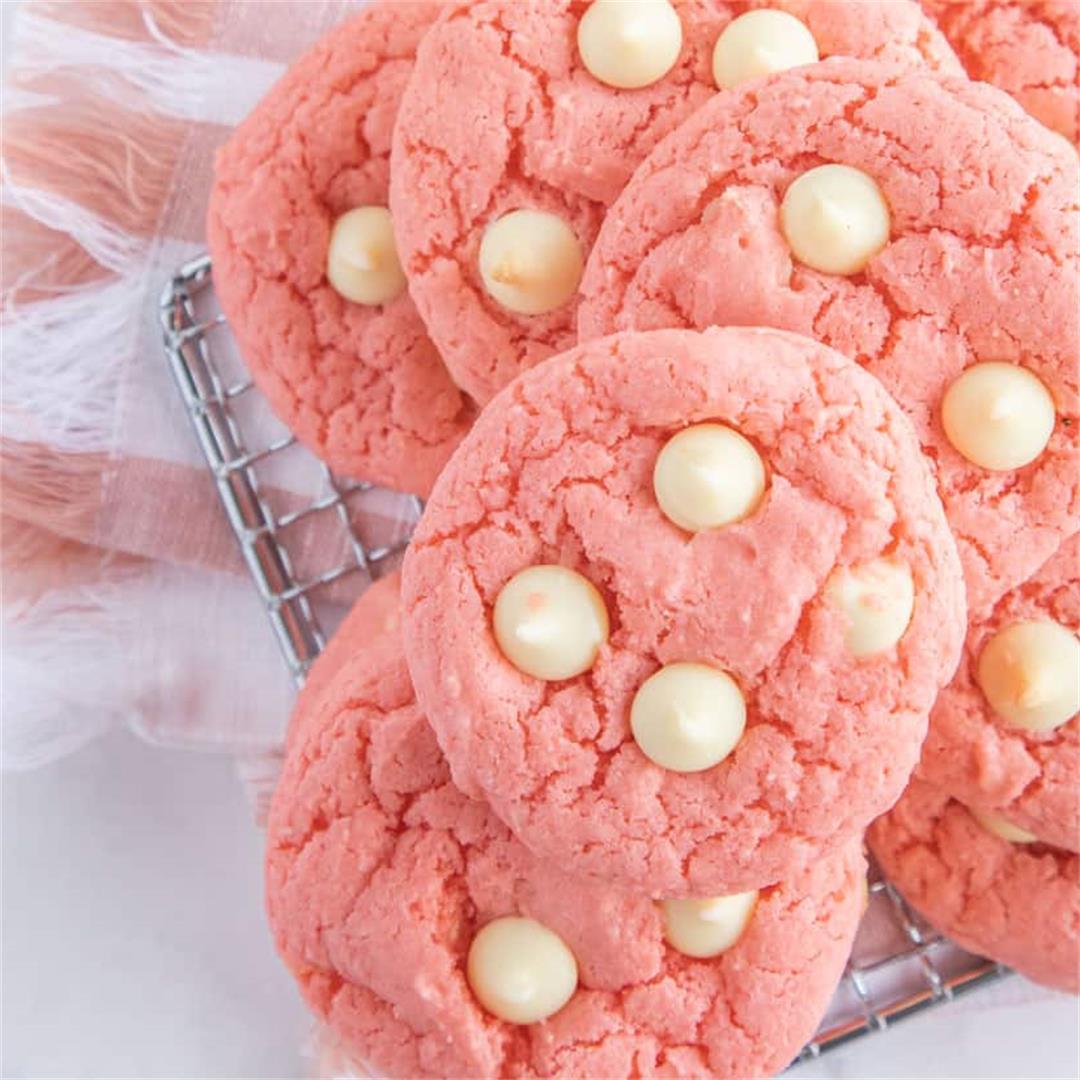 Strawberry Cake Mix Cookies Recipe
