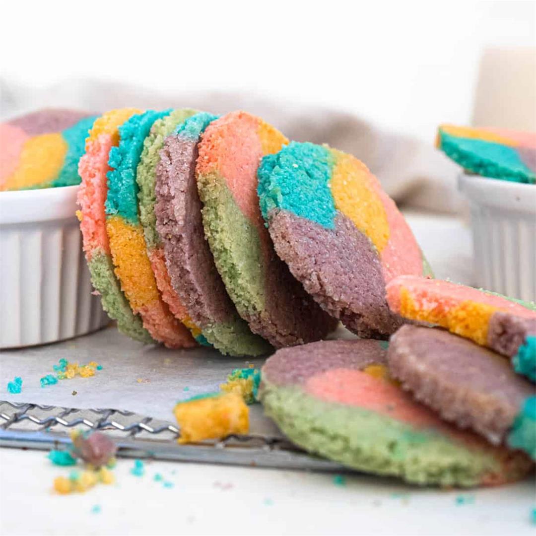 Slice n' Bake Rainbow Cookies