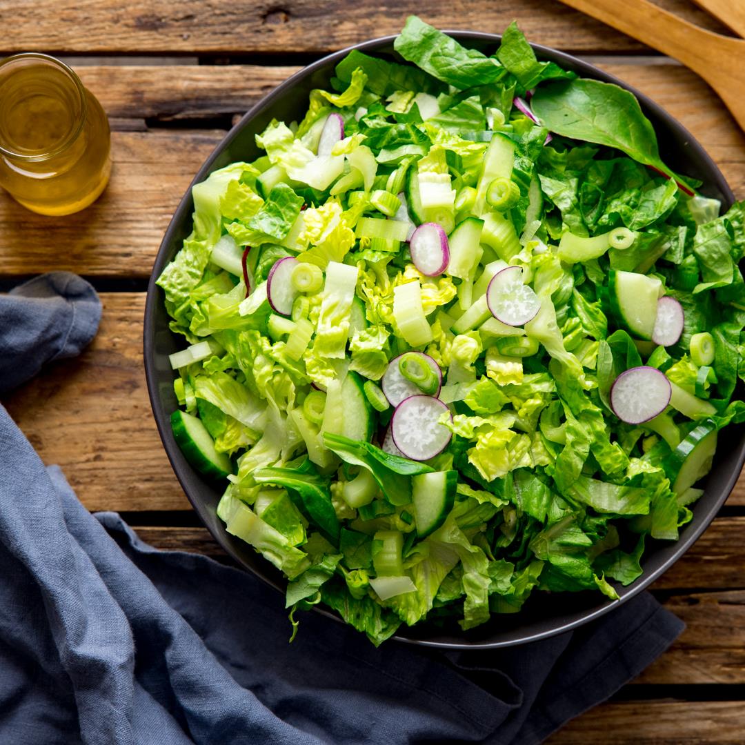 Simple Green Salad with Vinaigrette dressing