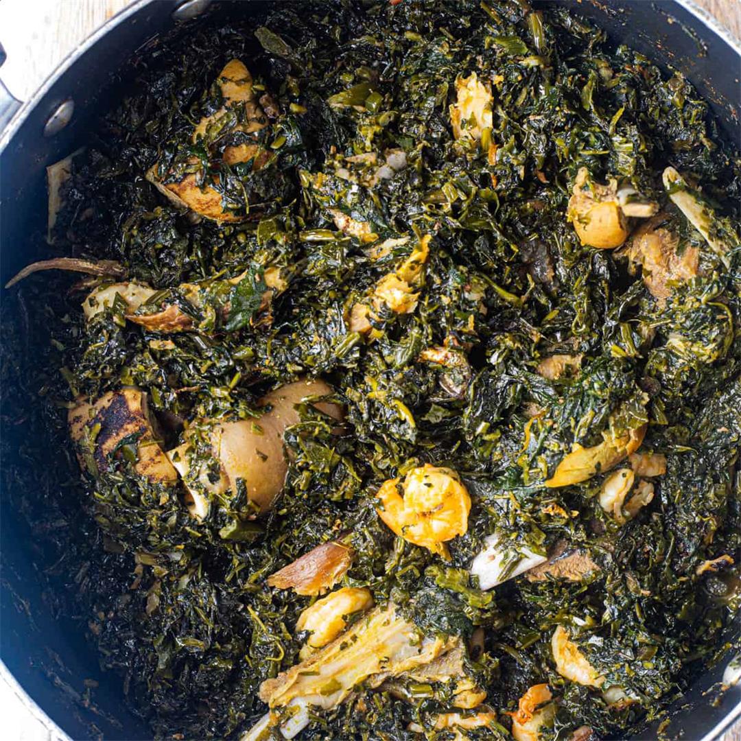 Edika Ikong Soup (Nigerian Vegetable Soup)