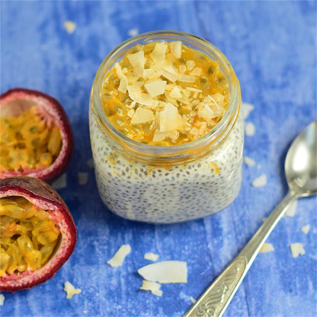 Coconut and Passion Fruit Chia Pudding