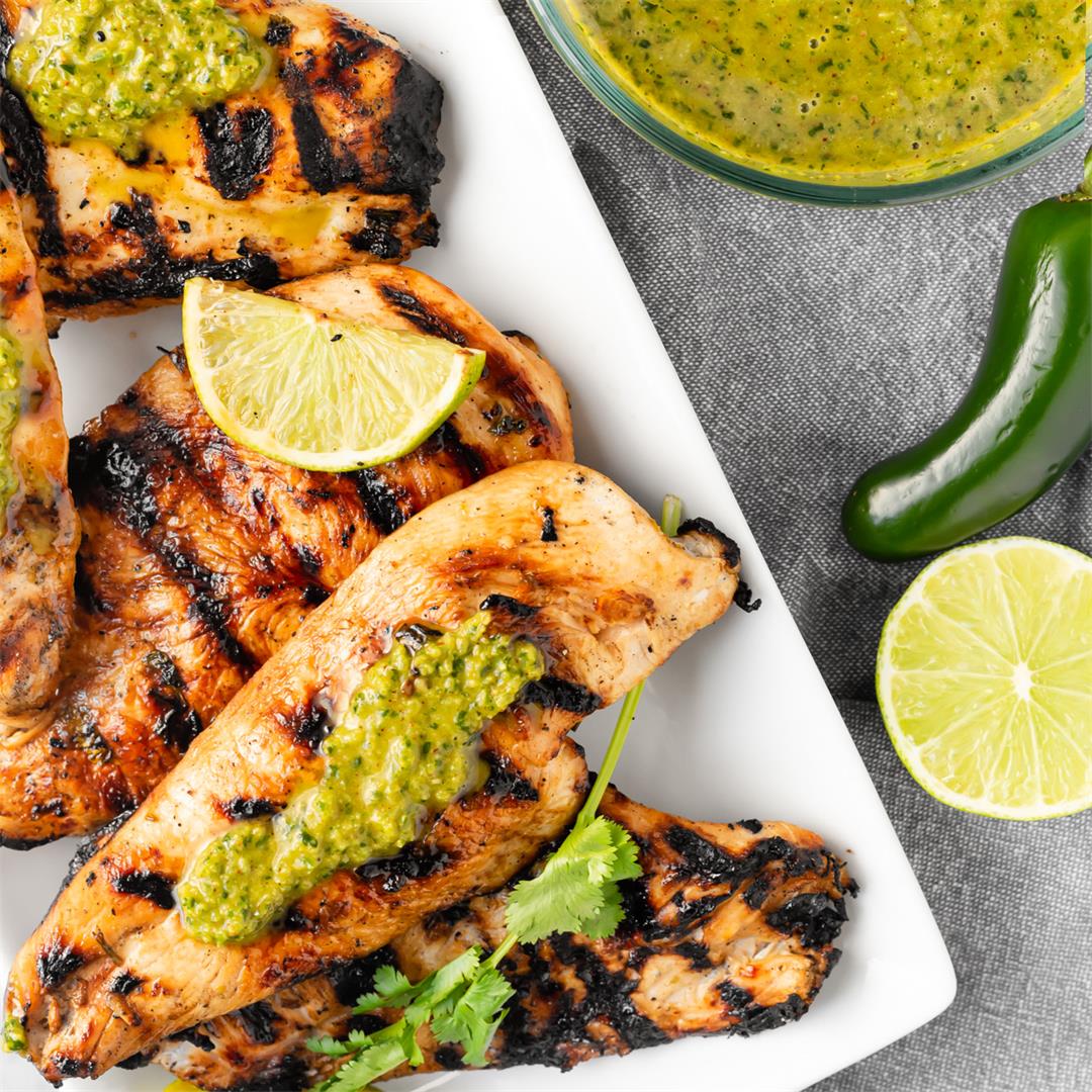 Honey Lime Chicken with Green Sauce