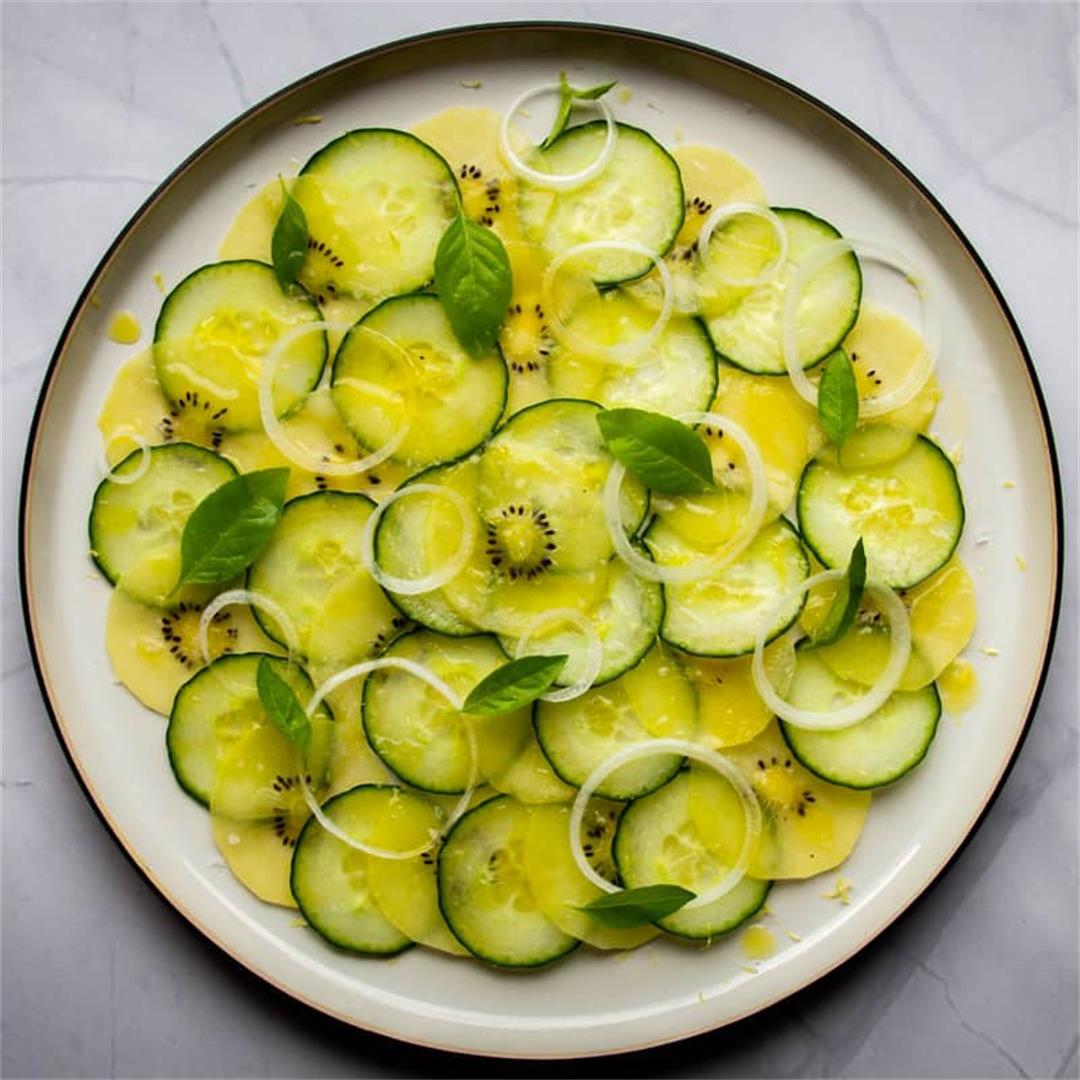 Alain Passard's Cucumber Carpaccio Salad