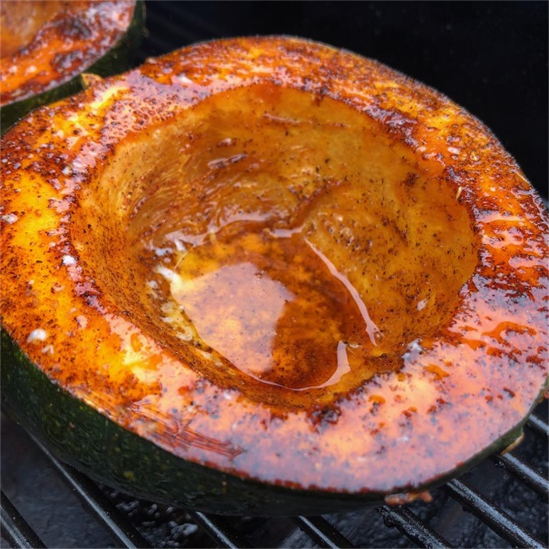 Smoked Acorn Squash {Butter Basted Bliss!}