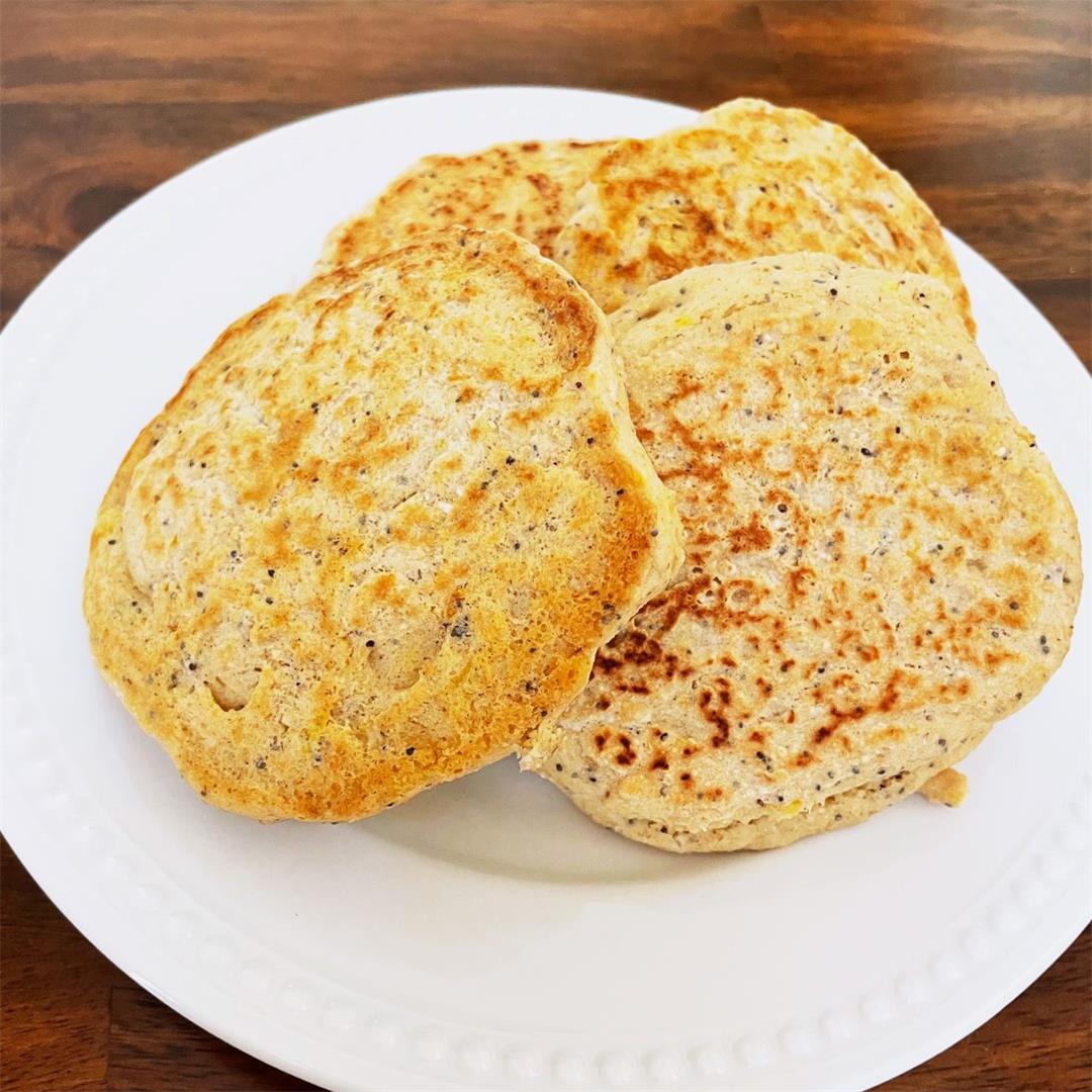 Gluten-Free Lemon Poppy Seed Pancakes