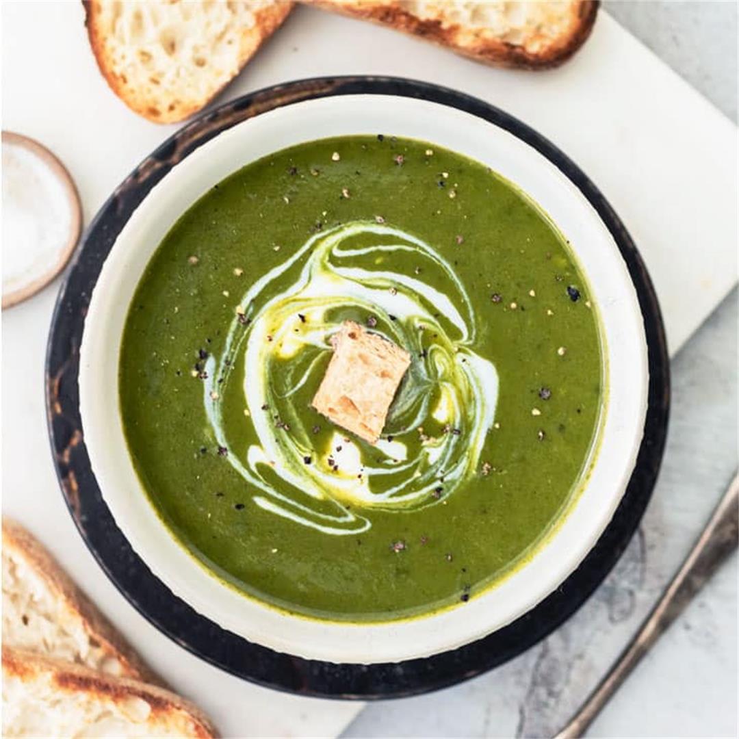 Vegan spinach soup