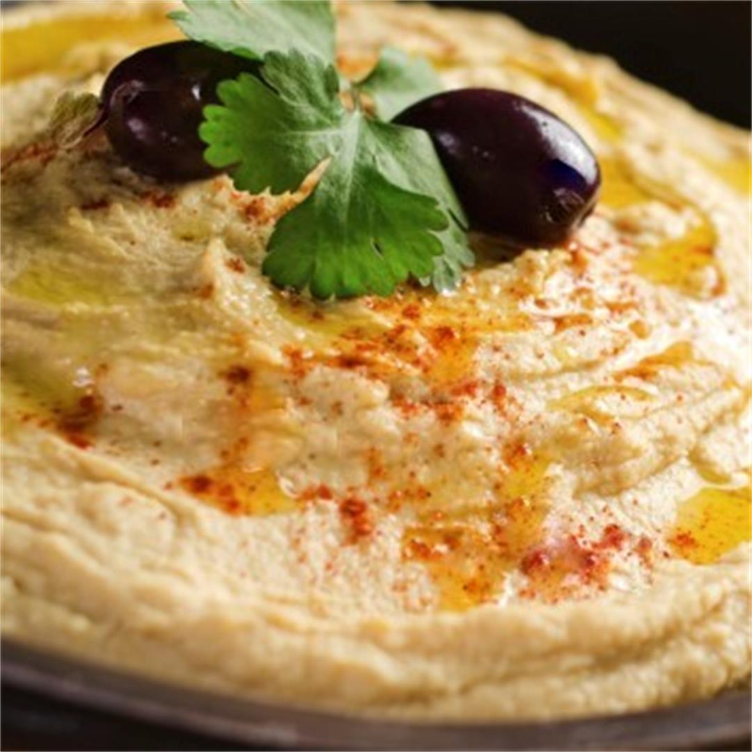 Maghreb Hummus and Olive Salad