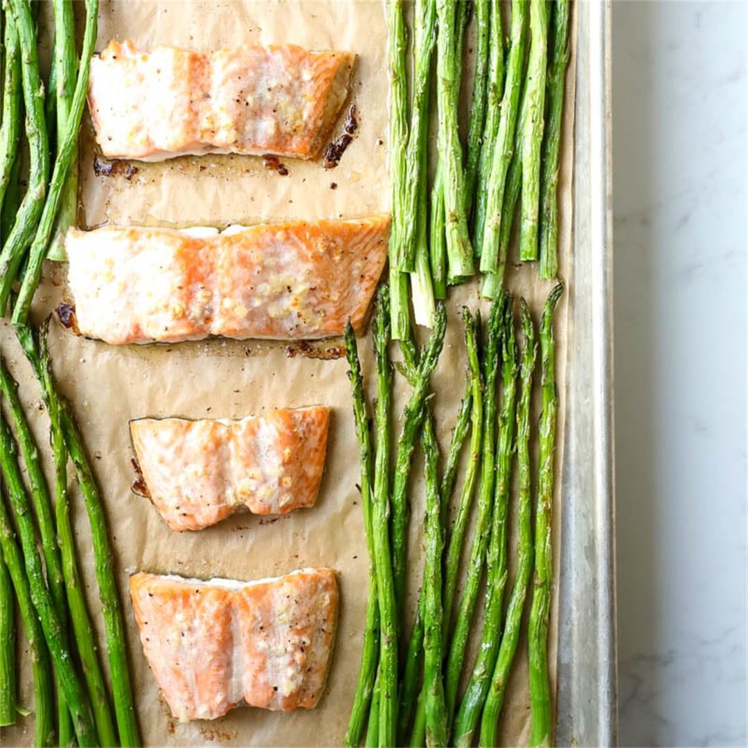 One-Pan Baked Salmon and Asparagus