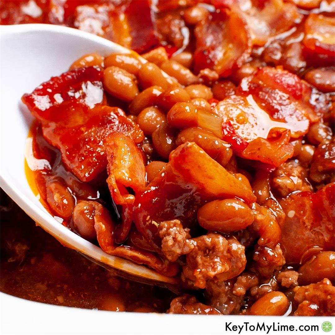 BEST Baked Beans with Ground Beef {Southern Baked Beans}