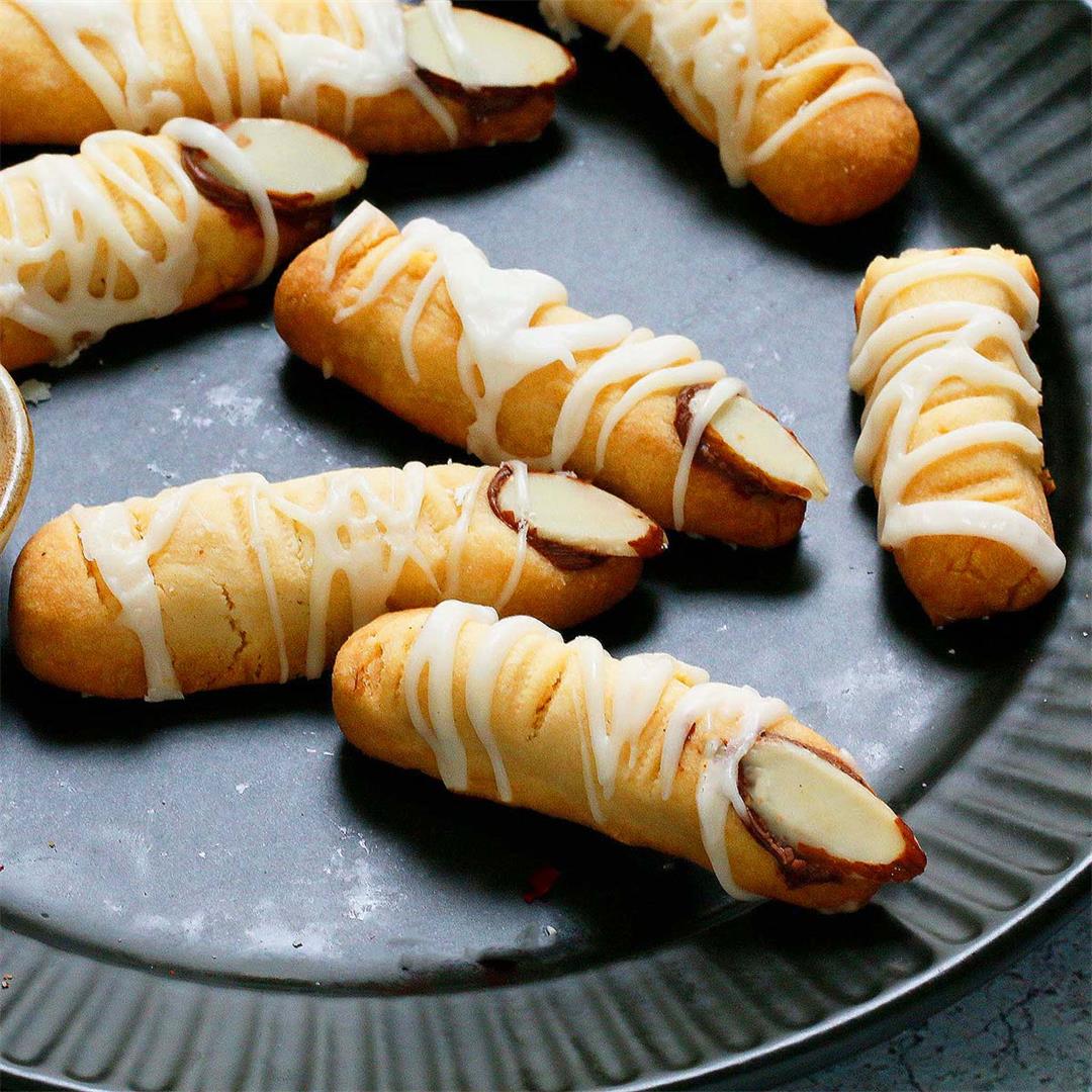 Mummy Witch Finger Cookies