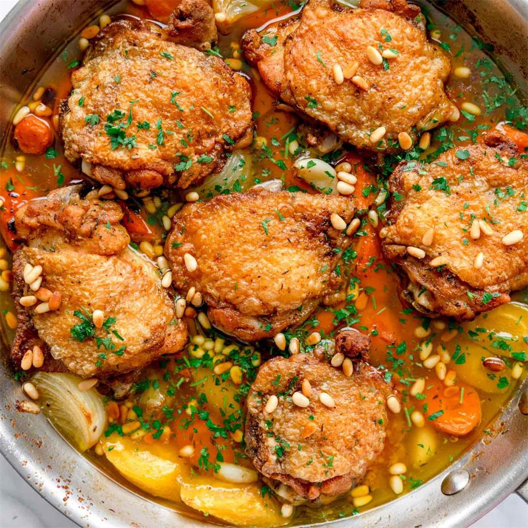 Oven-Baked Chicken Thighs with Carrots