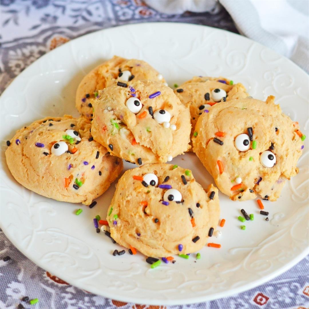 Easy Halloween Cake Mix Cookies