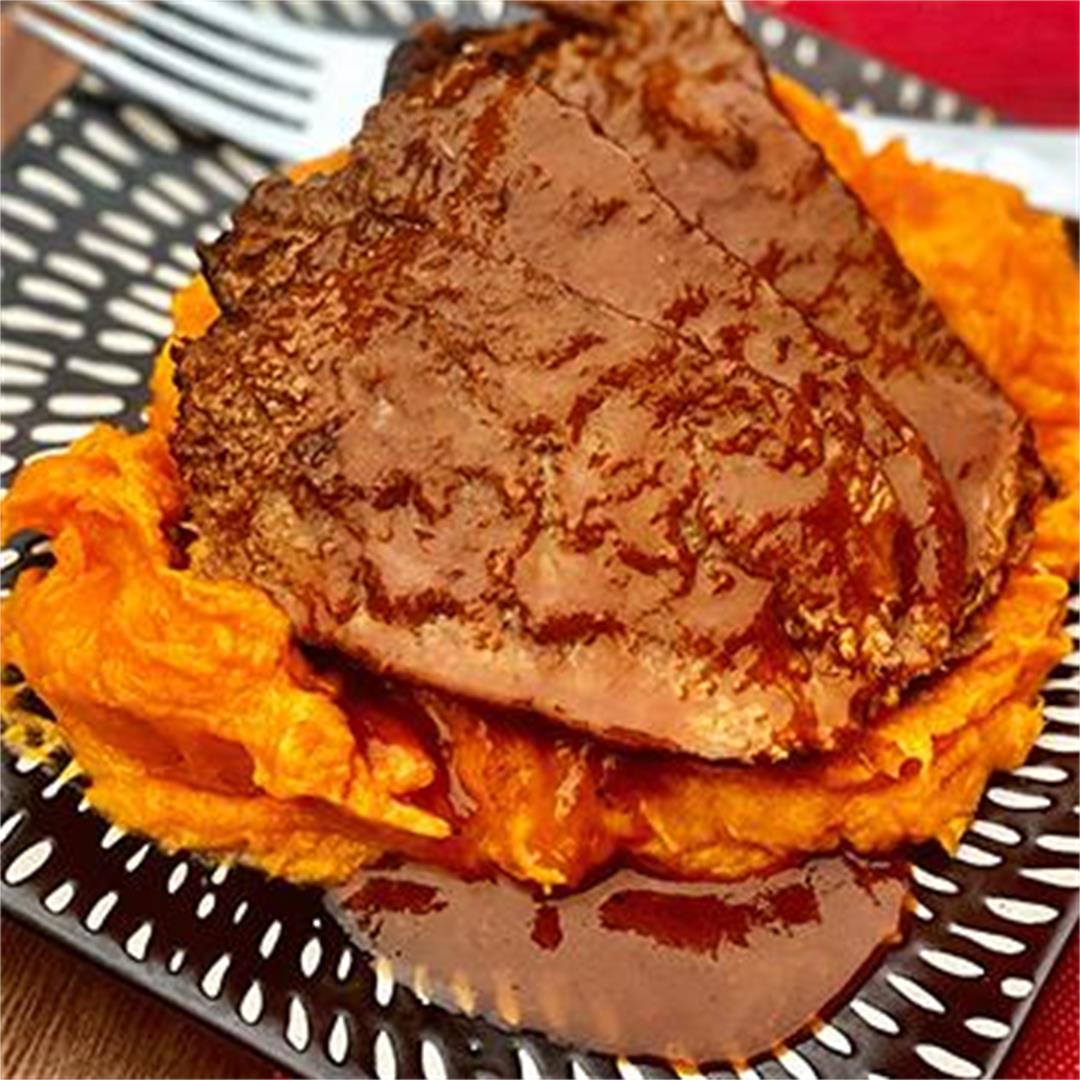 Bourbon and Maple Wagyu Roast with Sweet Potatoes