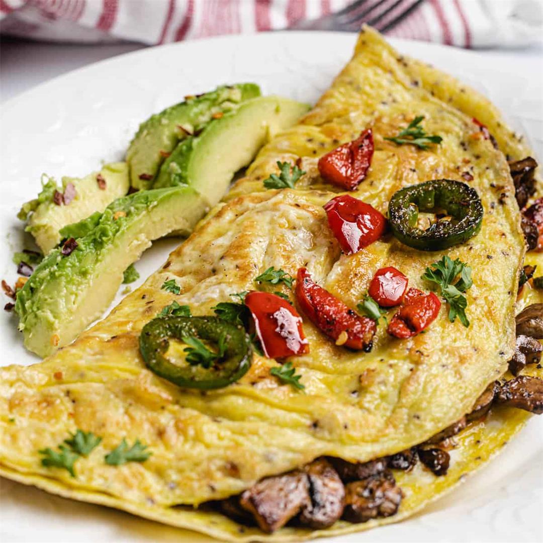 Spicy Omelet with Mushrooms