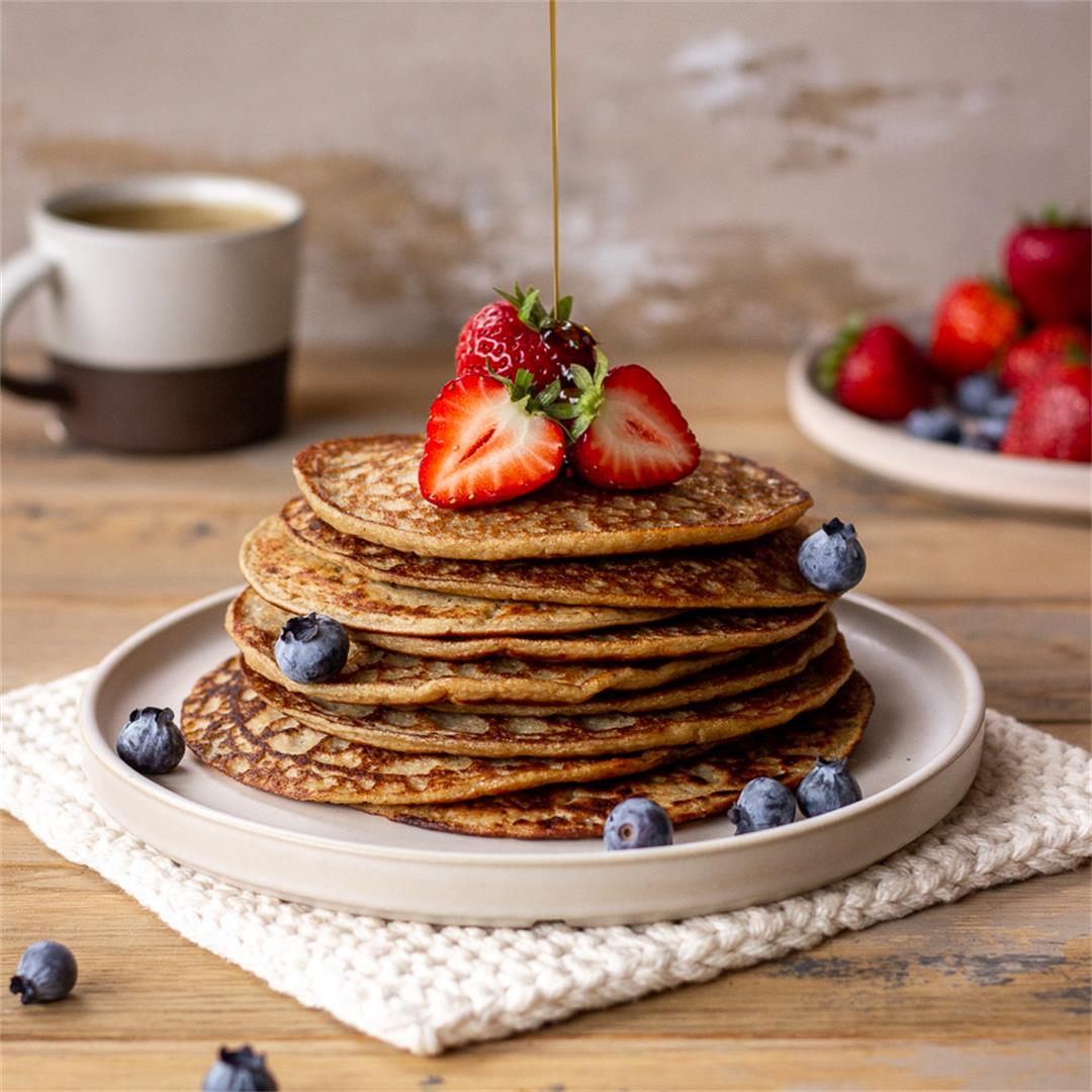 3 Ingredient Vegan Pancakes (gluten free)