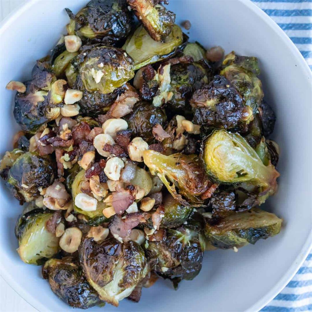 Oven-Roasted Brussels Sprouts with Bacon