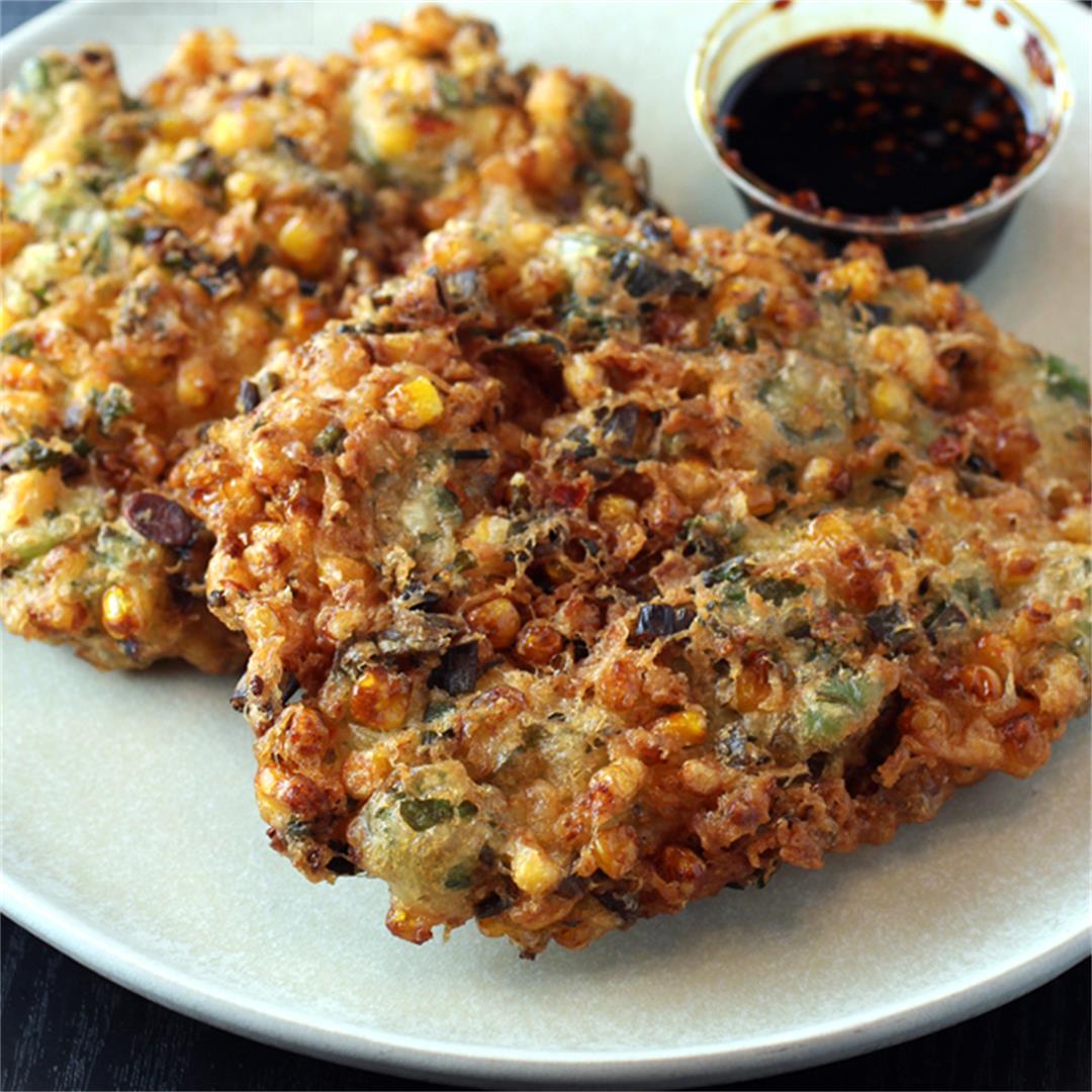 Corn and okra Indonesian fritters