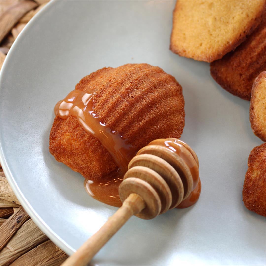 Madeleines with Whipped Cinnamon Honey