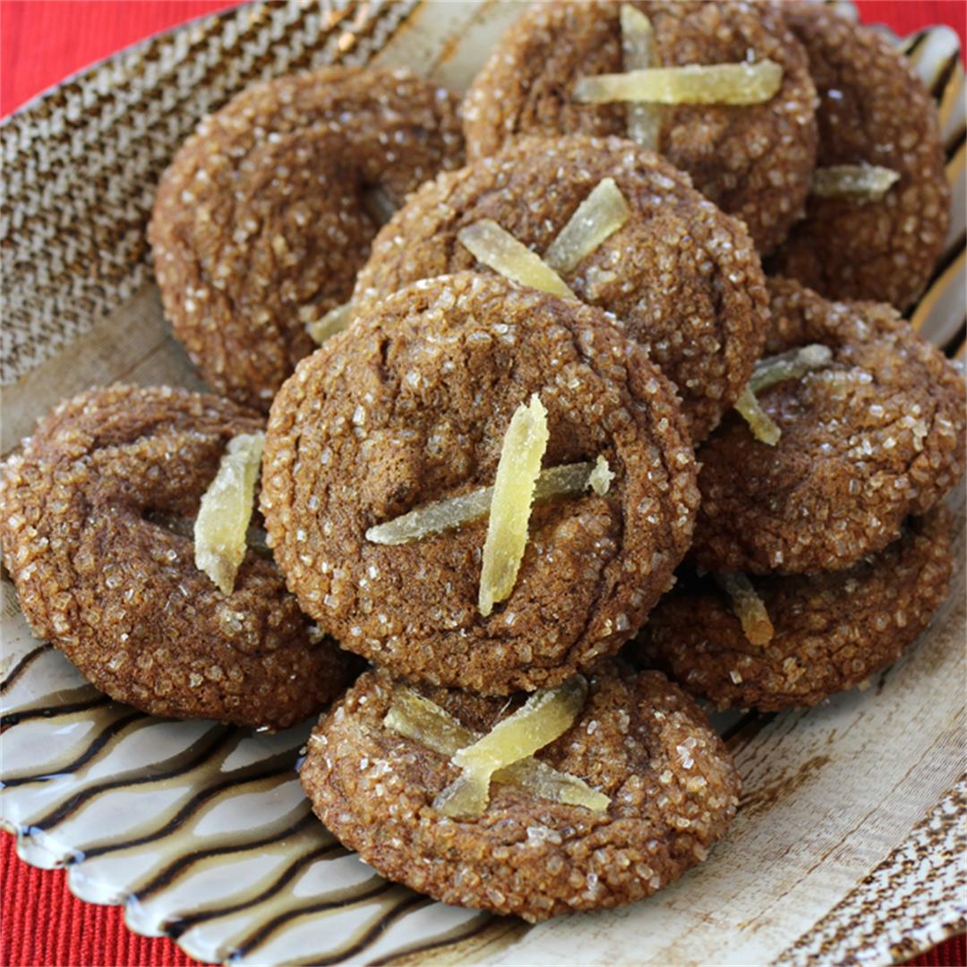 Chewy ginger cookies with ras el hanout
