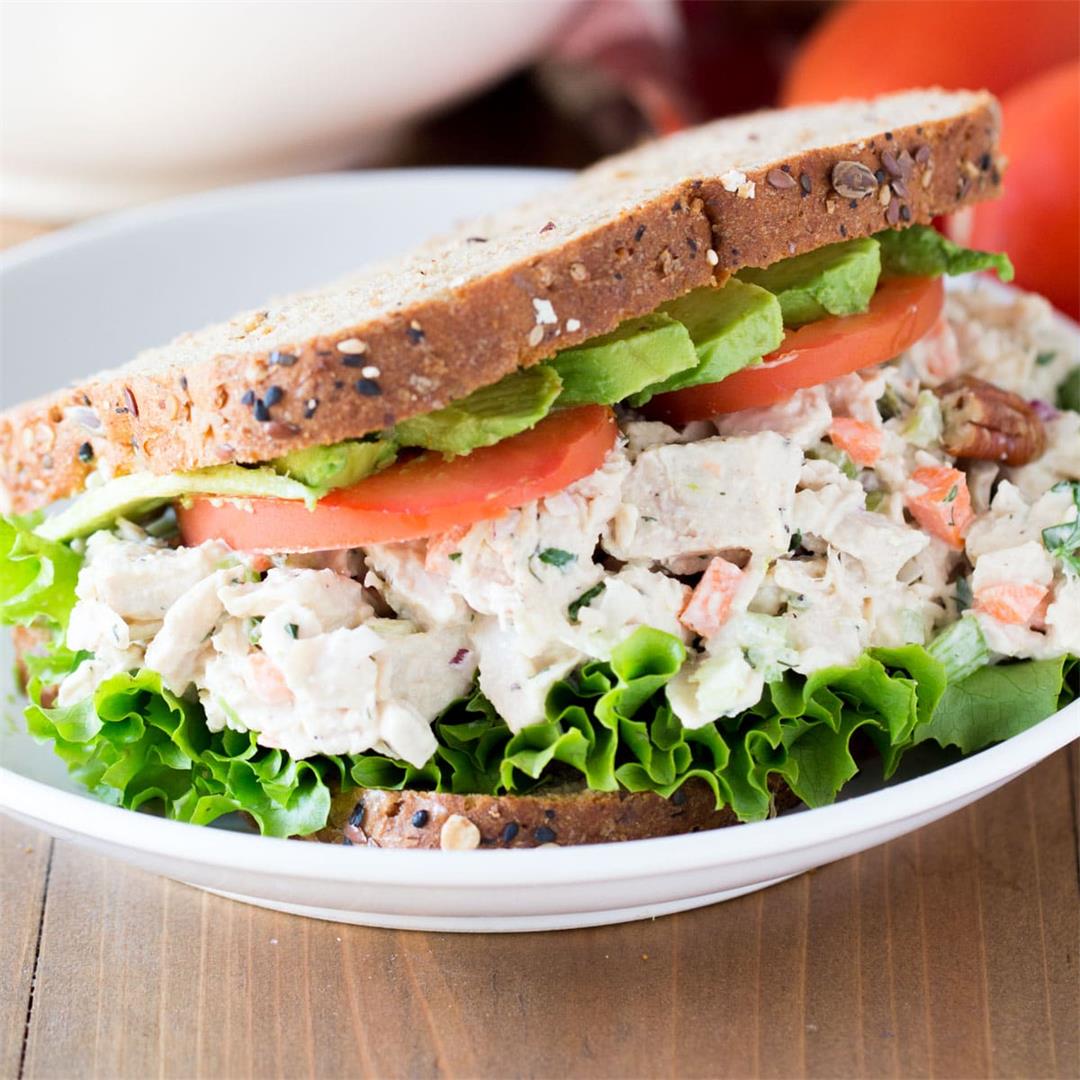 Healthy Leftover Turkey Salad Sandwich