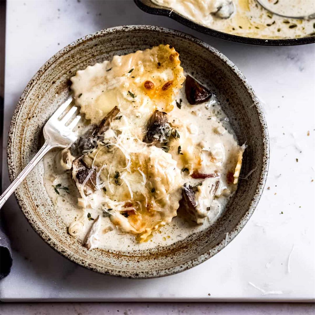 Rich and Creamy Baked Mushroom Pasta (One Pot)