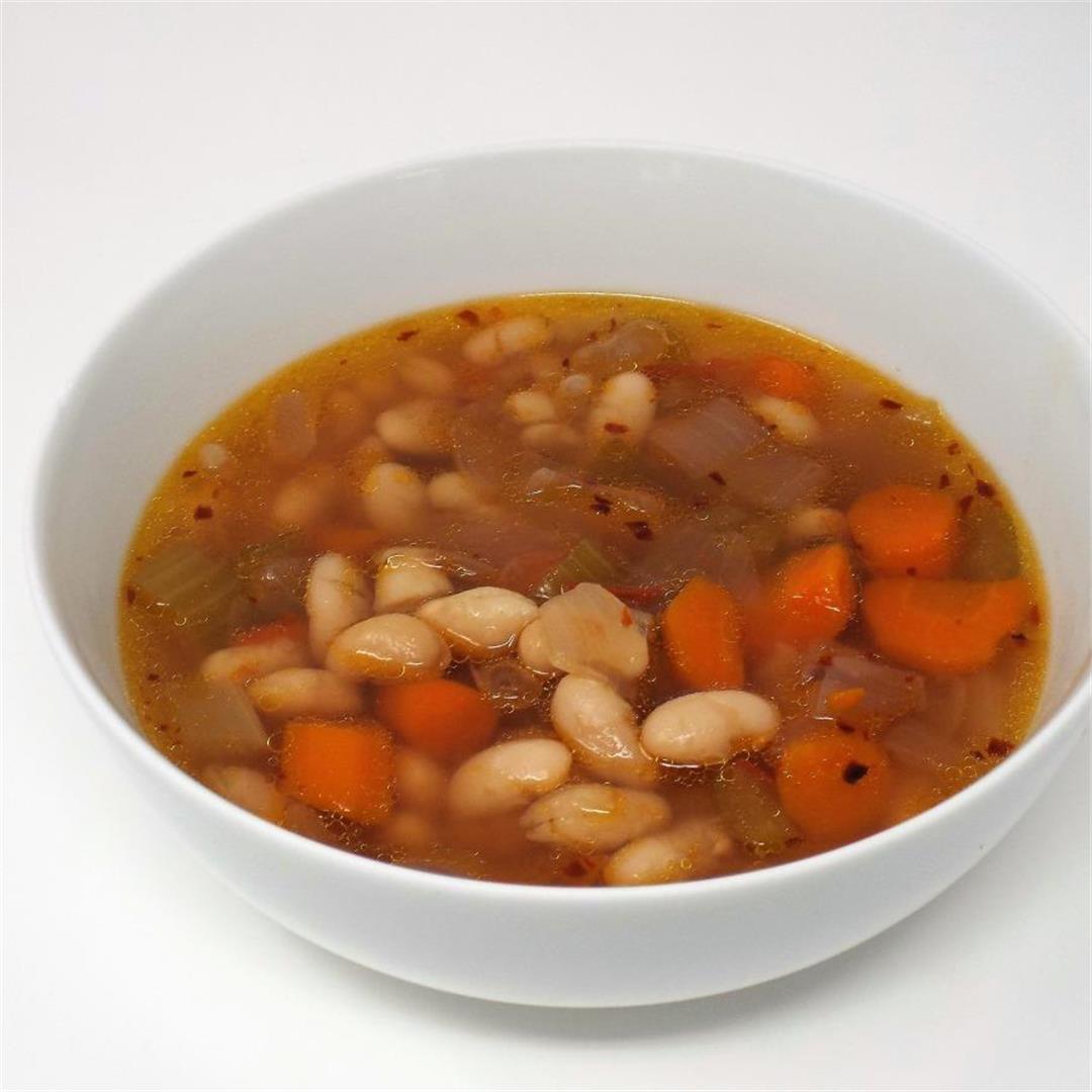 Slow Cooker Fasolada (Greek White Bean Soup)