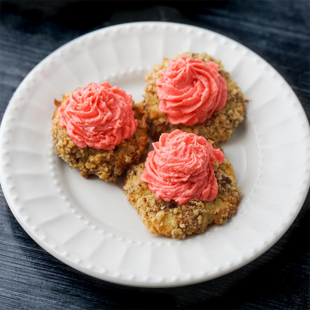Keto Thumbprint Cookies with Sugar Free Buttercream Icing