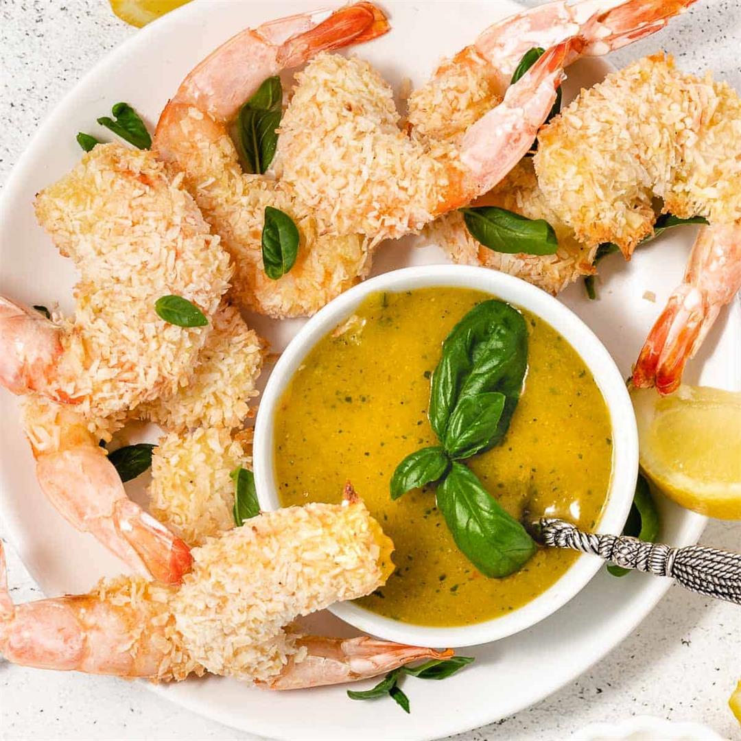 Baked Coconut Shrimp with Mango Dipping Sauce_Gluten Free/Paleo