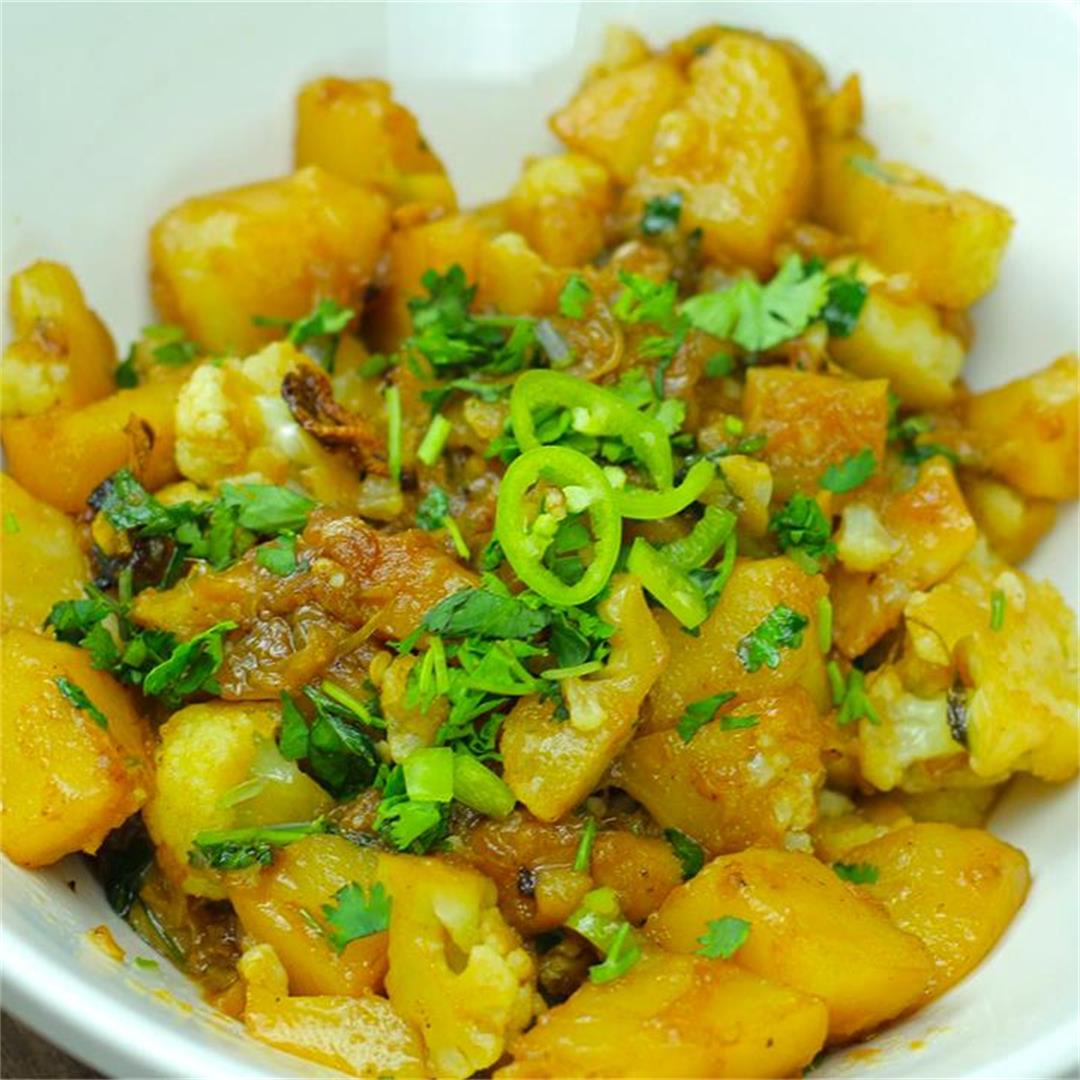 Easy Aloo gobi Recipe without any Spices at home