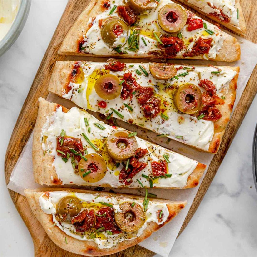 Flatbread with Whipped Feta and Sun-Dried Tomatoes