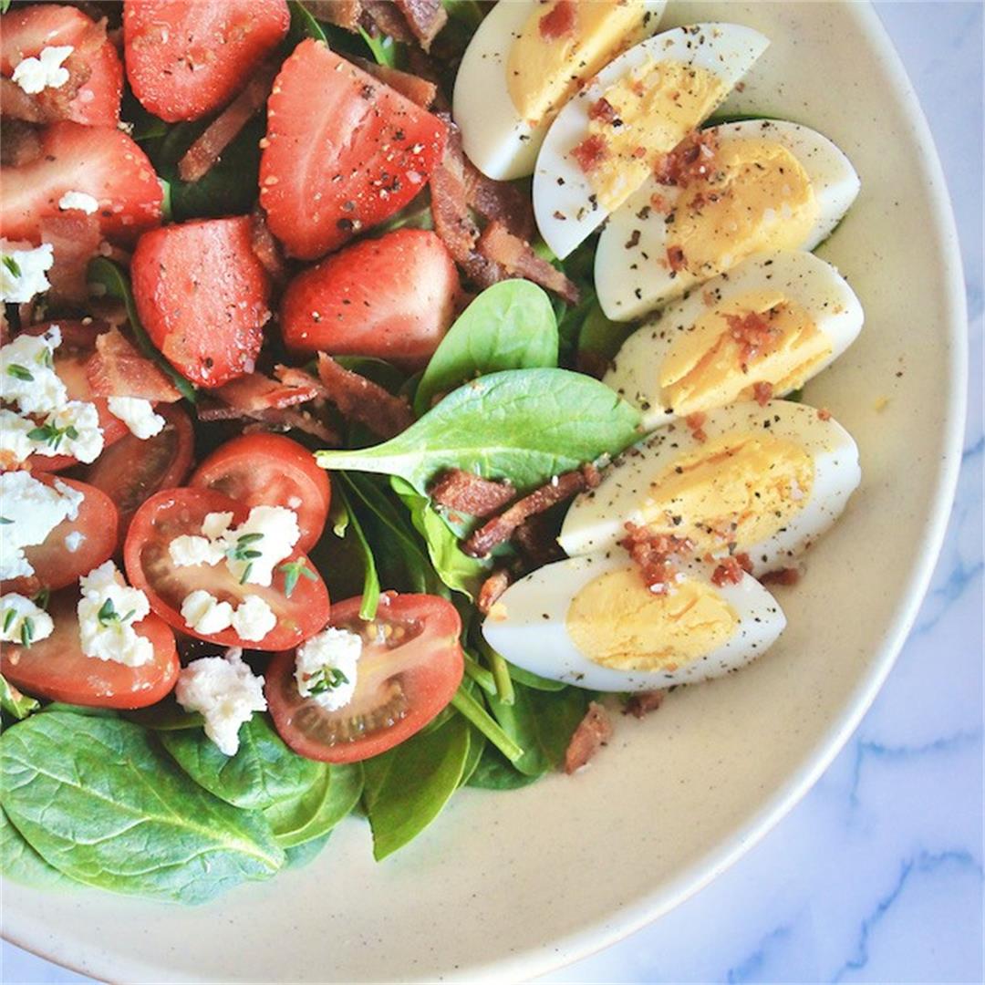 Energizing Strawberry Spinach Salad w/ Mustard Dressing