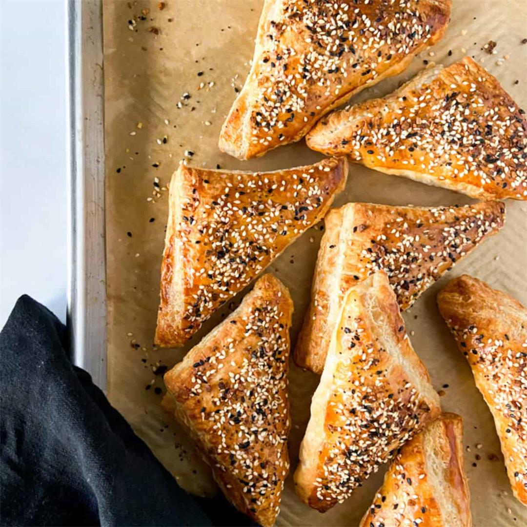 Everything Bagel Cream Cheese Turnovers