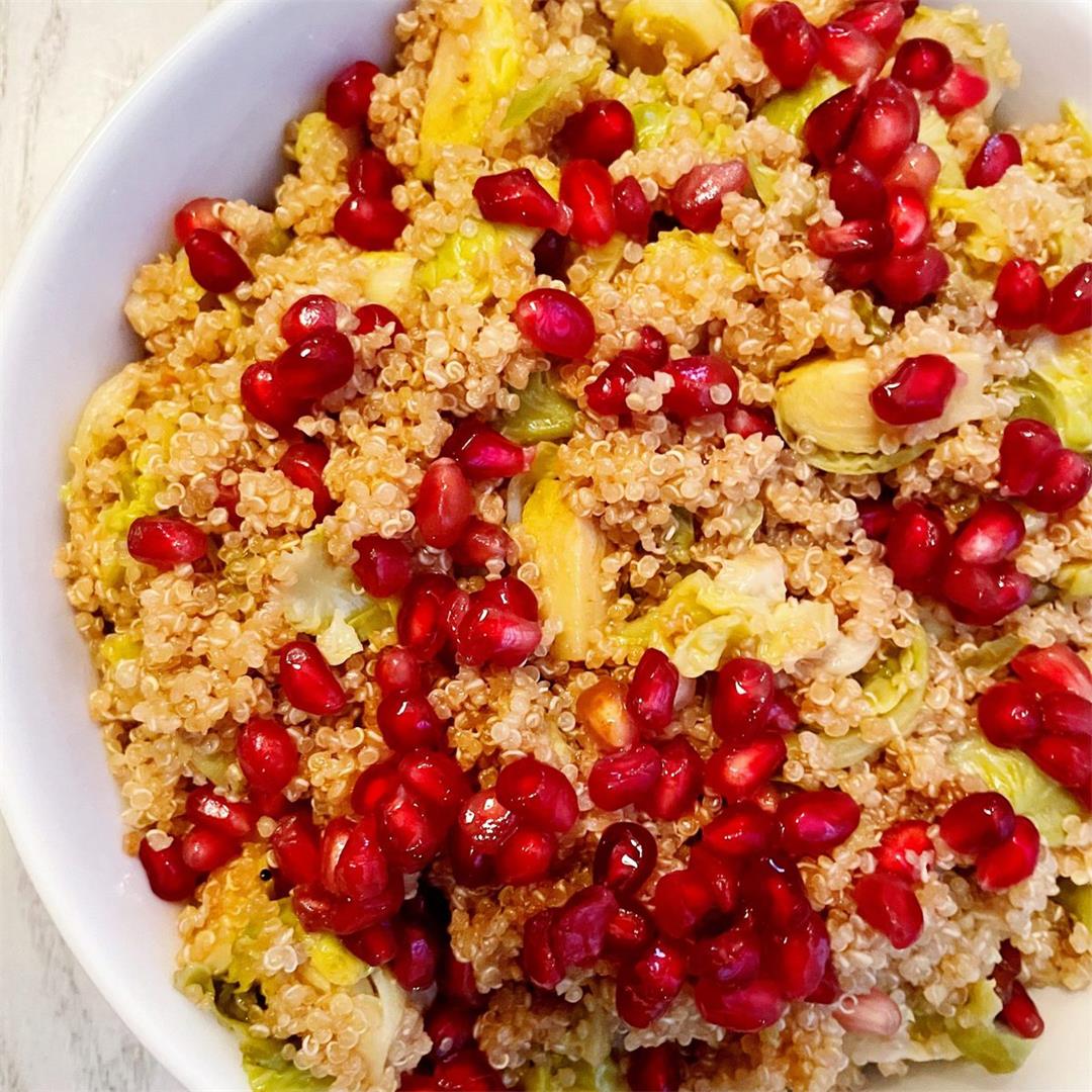 Quinoa with Brussels Sprouts and Pomegranate