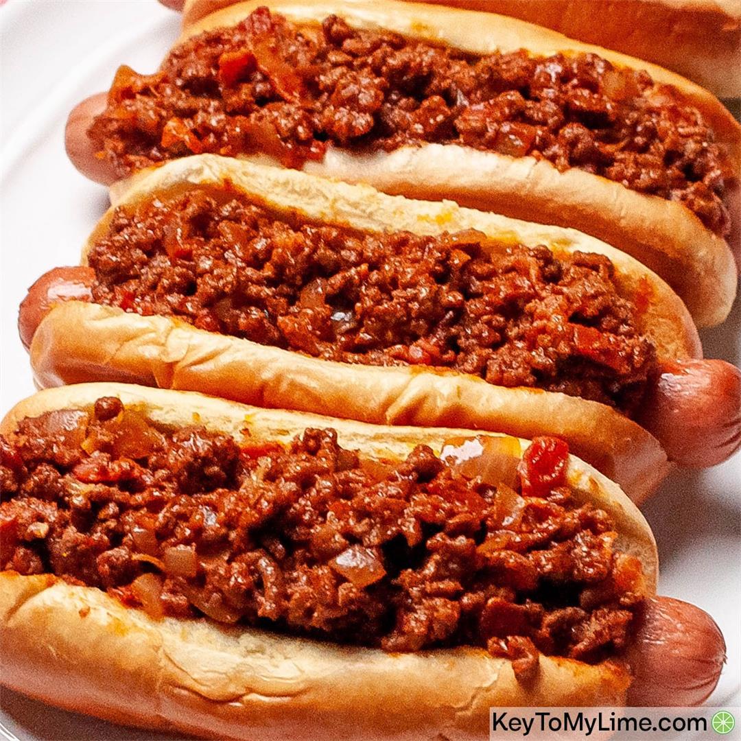 BEST Easy Hot Dog Chili {VIDEO}