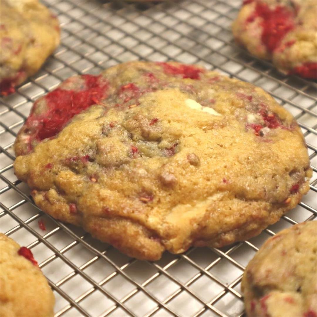 White Chocolate Raspberry Cookies Recipe