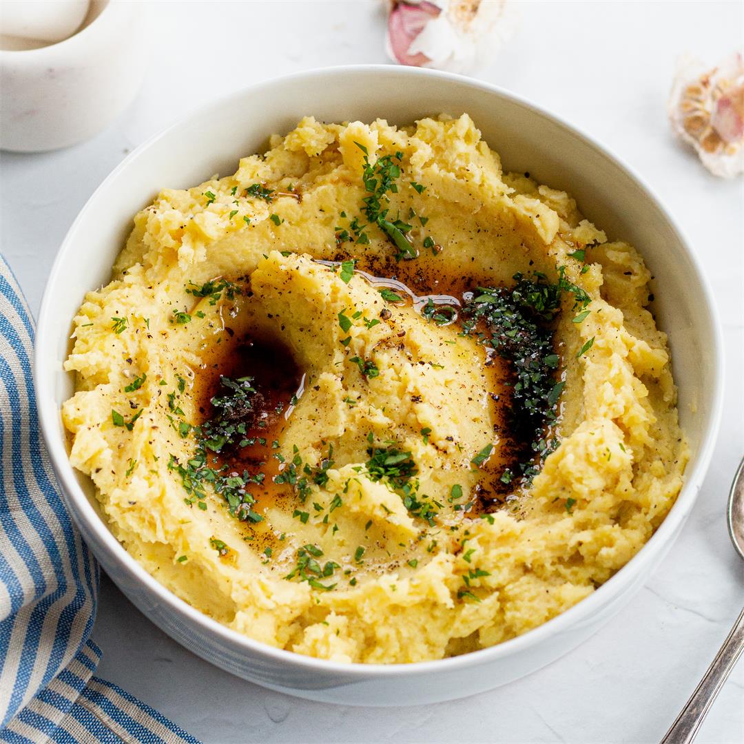 Brown Butter Buttermilk Mashed Potatoes